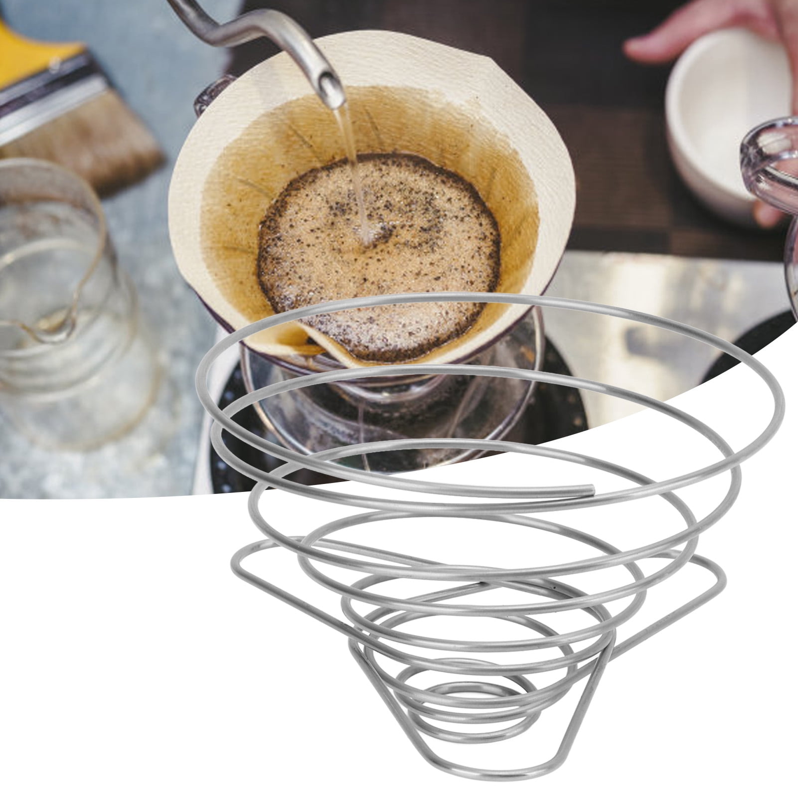 Fyydes Folding Coffee Drip Rack Stainless Steel Handheld Coffee Filter Cup Holder For Outdoor Camping Picnic,Folding Coffee Filter Cup Holder,Folding Coffee Drip Rack