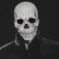 thumbnail image 1 of Casco de látex realista Hugo de cabeza completa de Halloween con mandíbula móvil color claro, 1 of 9