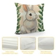 thumbnail image 4 of TIAOTIAOHOU Easter Pillow Covers - Happy Easter Plaid Rabbit Design with Eucalyptus Leaves and Hello Spring - Case Decoration for Sofa Couch, 4 of 5