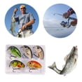 thumbnail image 4 of Likrtyny Juego Mini Señuelos Pesca Cebo Duro Artificial Wobblers Crankbait 5 Uds., 4 of 9