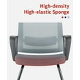 thumbnail image 4 of Office Guest Chair with Lumbar Support Mid Back Mesh Space Air Grid Series Reception Conference Room, 4 of 7