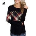 thumbnail image 4 of T-shirt à Manches Longues à Manches Longues pour Femmes Chemise Ample Style Col Rond T-shirt à Manches Longues, 4 of 5