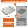 thumbnail image 4 of GoXteam Air Fryer Basket for Oven - Stainless Steel Baking Sheet with Wire Rack, Nonstick Crisper Tray Air Fry Crispy Grill Pan Set for Fries/Bacon/Chicken Cooking Baking Cooling (12.8 x 9.6 Inch), 4 of 7