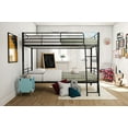 Mainstays Convertible Twin over Twin Metal Bunk Bed, Black