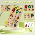 thumbnail image 2 of Tabla Montessori Busy Board TenFans de madera con LED durante más de 3 años, 2 of 7