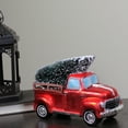 thumbnail image 4 of Northlight 8.25" Red Vintage Truck Hauling a Frosted Tree Table Top Christmas Decoration, 4 of 4