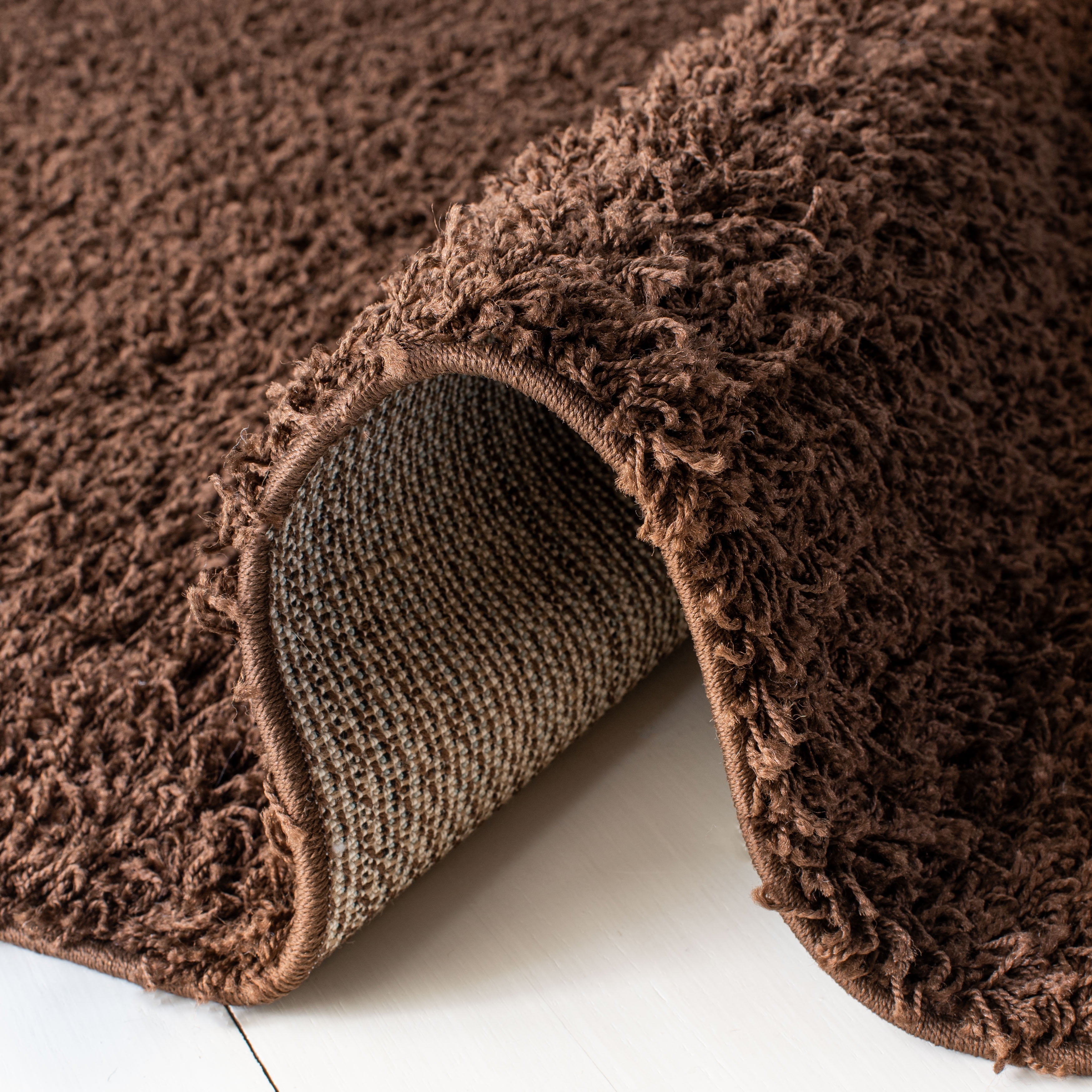 Safavieh Athens Talia Solid Shag Runner Rug, Brown, 2'3" x 8'