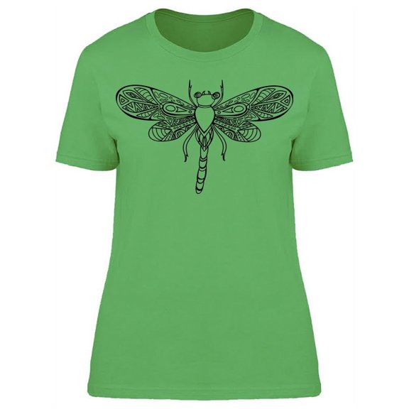 Art Hand Drawn Dragonfly T-Shirt Women -Image by Shutterstock, Female Medium