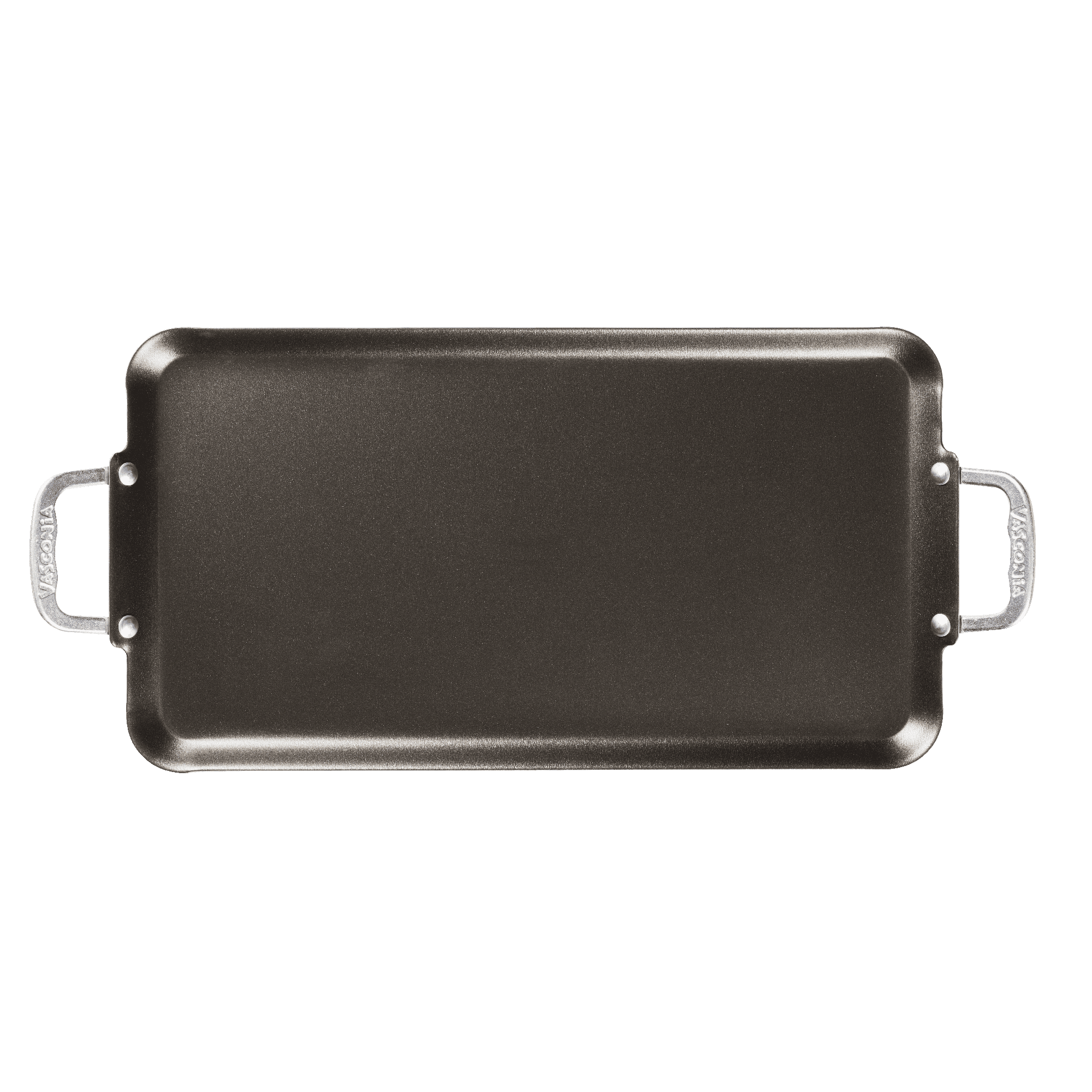 Vasconia 17x10 Inch Nonstick Aluminum Double Burner Griddle, Oven Safe 350°F, Dishwasher Safe