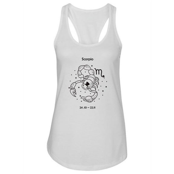 Scorpio Zodiac Sign Design Tank Women -Image by Shutterstock, Female x-Small
