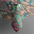 thumbnail image 4 of Green Geometric Diamond Pattern Rectangle Tablecloth 60"x120",Waterproof Polyester Rectangle Table Cloth, Wipeable Spillproof Polyester Tablecloth for Dining, Camping, Indoor and Outdoor, 4 of 6