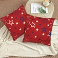 thumbnail image 6 of 4th of July Pillow Covers 16x16 Set of 2, Independence Day Patriotic Freedom Blue White Stars Throw Pillows Linen Outdoor Memorial Day Decorative Cushion Case for Couch Sofa Home Holiday Decor, 6 of 6