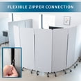 thumbnail image 2 of VIVO Gray 24 x 66 inch Mobile Privacy Panel Office Partition on Wheels, 2 of 8