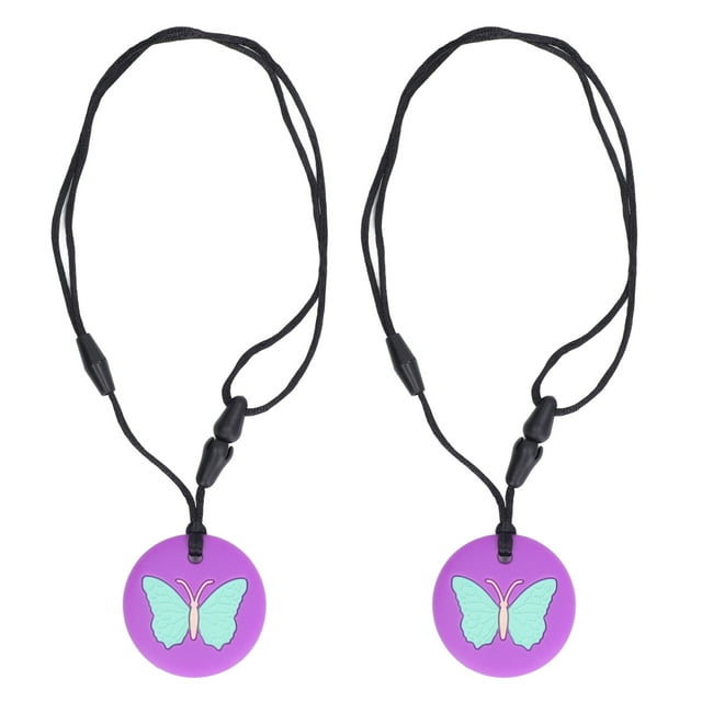 Collares para masticar para niños, 2 piezas de collar para masticar sensorial, collar para masticar, funcionalidad versátil