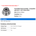 thumbnail image 2 of Front Wheel Hub Assembly - Compatible with 2010 - 2017 Volvo XC60 2011 2012 2013 2014 2015 2016, 2 of 2