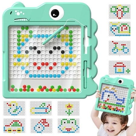 Toddler Learning Toys for Girl Boy, Large Coloring Magnetic Drawing Board Erasable Magna Doodle Sketch Pad, Birthday Travel Toys for 1 2 3 4 5 6 Years Old Kid（13.3*13.3 in）
