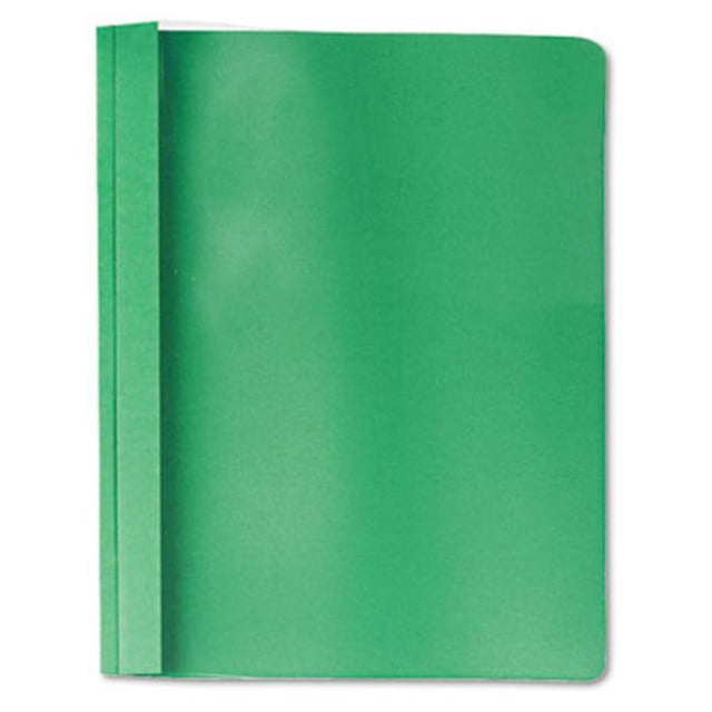 Clear Front Report Cover Tang Fasteners Letter Size Green 25/Box