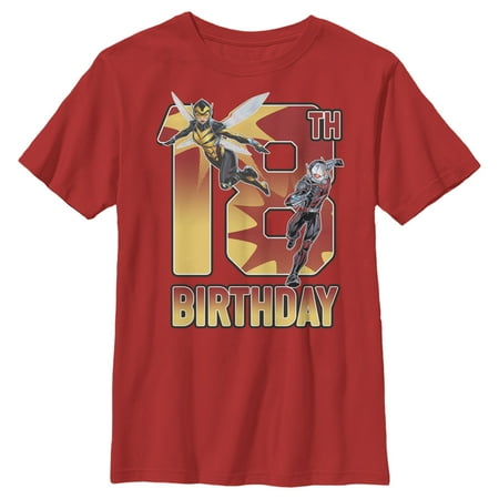 Boy s Marvel Ant-Man & Wasp 18th Birthday Graphic T-Shirt