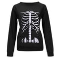 thumbnail image 4 of WHEANG Halloween Sweatshirt for Women Oversized Crew Neck Long Sleeve Pullover Tops Funny Graphic Fall Casual Sweatshirts for Halloween Party Daily Wear Black S, 4 of 5