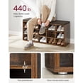thumbnail image 4 of Banco para zapatos VASAGLE con cojín y 15 compartimentos, color marrón, 4 of 9