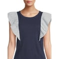 thumbnail image 4 of Time and Tru Women's Flutter Sleeve Tank Top, 4 of 5