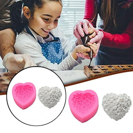 

Clearance DIY Baking Mold Valentine s Day Rose Heart Love Shape Liquid Silicone Mold Cake Chocolate Mold