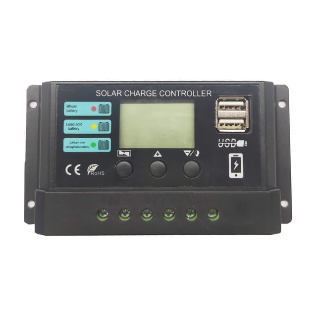 Regulador carga solar Bsvklp PWM 12/24V 20A para batería litio plomo-Ácido