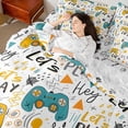 thumbnail image 4 of Homewish Cartoon Gamepads 7-Piece Twin Bedding Set - Graffiti Video Game, 4 of 8