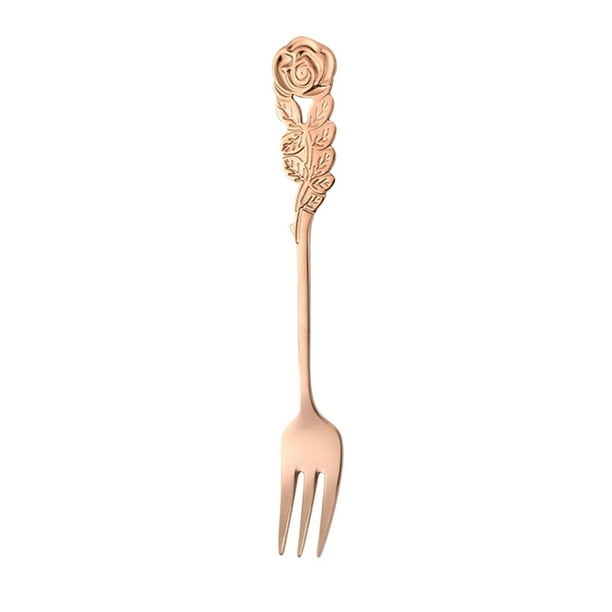 Conjunto de Regalo de Café Navidad Acero Inoxidable Cuchara de Rosa Tenedor Cucharas de Agitación de Café Postre Tenedores Regalos de Navidad Accesorios de Cocina Decoración de Vajillas Conjunto de Re