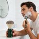 thumbnail image 3 of Brocha de afeitar para hombre, brocha para jabón en crema, artículos de baño, cerdas suaves y ligeras, portátil, para papá, viajes, ., 3 of 6