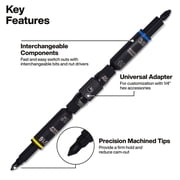 Klein Tools Impact Rated Multi-Bit Screwdriver/nut Driver, 11-In-1
