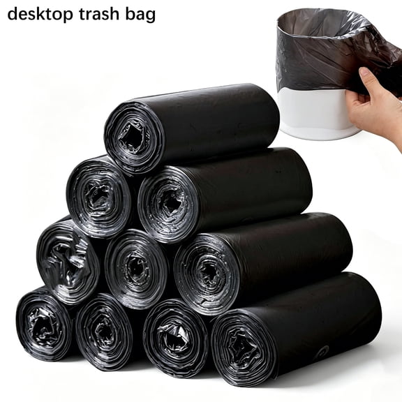Sadocom Mini Desktop Trash Bags, 13.7 x 11.8 inch Mini Kitchen Household Recycling Bags, Leak proof 300 Pcs for Desktop Mini Trash Can, Bathroom, Kitchen, Home, Pet