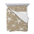 thumbnail image 7 of Quilts Full Size Bedding Set, Rustic Coastal Starfish Lightweight Quilted Comforter, Nautical Summer Beach Ocean Soft Reversible Bedspread Coverlet with Pillow Covers for All Season, 78" x 90", 7 of 7