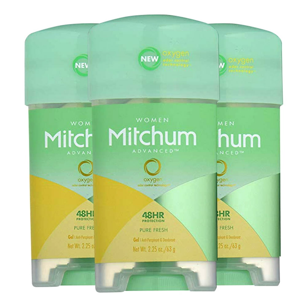 3 Mitchum Women Oxygen 48 Hour Pure Fresh Gel AntiPerspirant Deodorant
