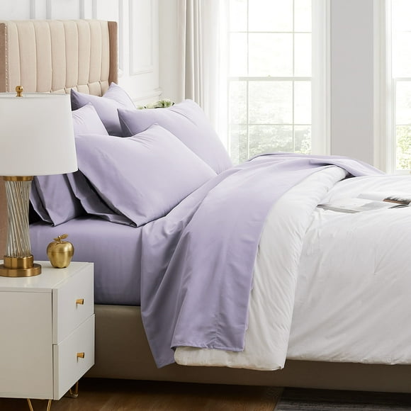 Southshore Fine Living, Inc. Premium Collection, 6-Piece, Deep Pocket Sheet Set, Easy Care, Shrinkage Free Sheet Set with 1 Flat Sheet, 1 Fitted Sheet, 4 Pillowcases, Evening Haze, King