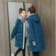 thumbnail image 5 of Abrigo largo de algodón con capucha para mujer, parka gruesa y cálida, a prueba de viento, informal, para estudiantes, invierno, 2024, 5 of 5