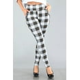 thumbnail image 4 of Tregging Skinny Pants With Zipper Pockets - White, Black, Mustard Plaid, 4 of 9
