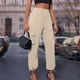 thumbnail image 5 of Pantalones jogger casuales para mujer con bolsillos laterales: cómodos y versátiles para el día a día, poliéster y spandex, diseño de pierna cónica, 5 of 8