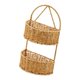 thumbnail image 5 of Cesta de Pared Tejida Organizador Colgante de Imitación Ratán Canasta para Estantería Decoración Y Macetero Adecuada para Baño Cocina Dormitorio Jardí Semicírculo 2 capas, 5 of 8