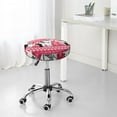 thumbnail image 7 of Fotbe Thai elephant Pattern Stool Covers Round,Waterproof Round Bar Stool Covers Bar Chair Covers Washable Stool Cushion Slipcover for 12-14 Inch Chair-12 inch, 7 of 7