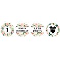 thumbnail image 1 of Darling Souvenir Party Favor Floral Border 1st Birthday Theme Stickers Labels 190 Pcs-White, 1 of 1