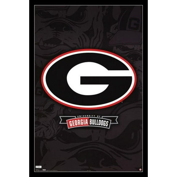 Georgia Bulldogs - Logo Laminated & Framed Poster Print (24 x 36)