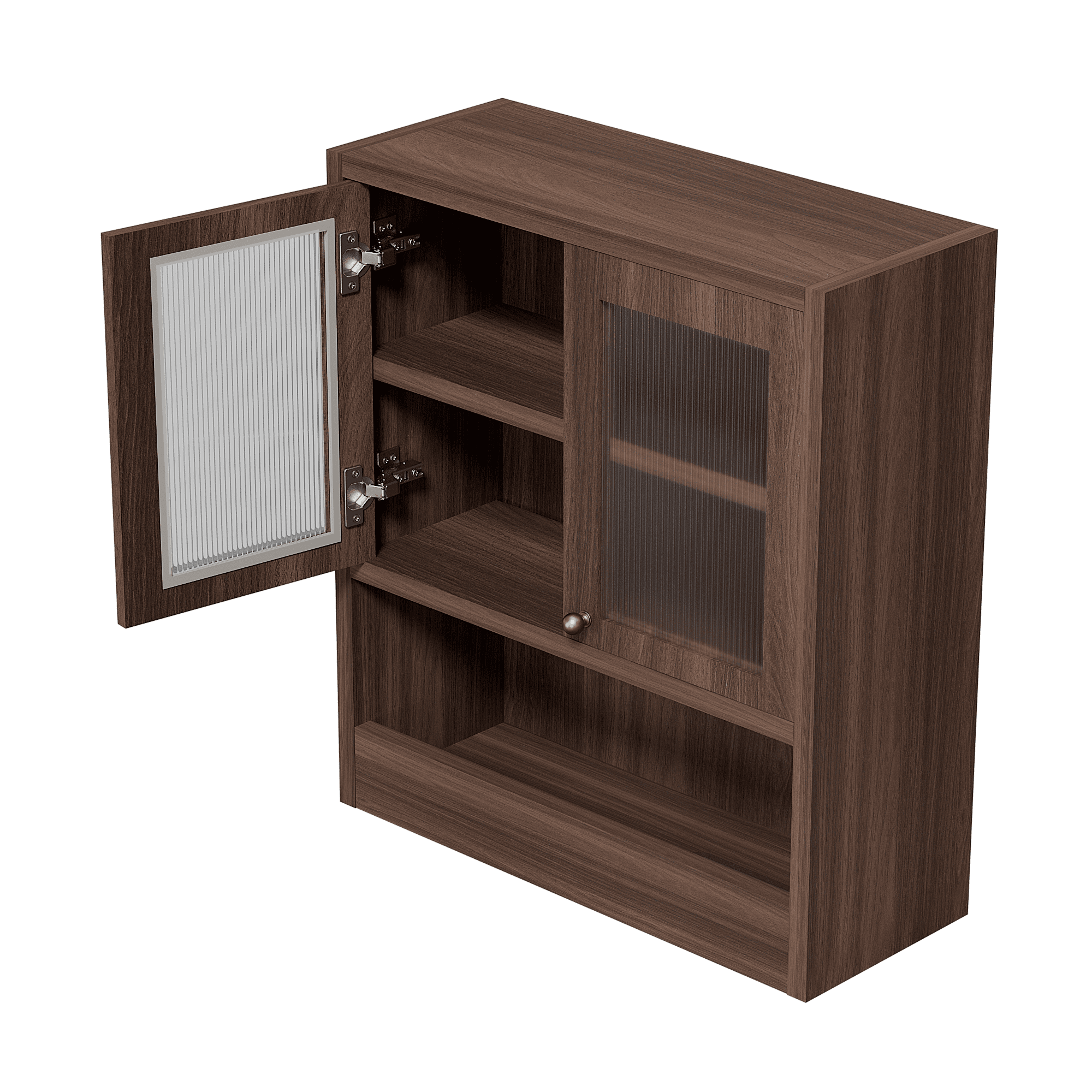 Mintazer Farmhouse Bathroom Medicine Cabinet with Adjustable Shelves, 2 Doors Wall Cabinet over The Toilet Storage, Brown