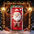 thumbnail image 5 of Dalxymotic Christmas Door Tapestry, Xmas Front Door Hanging Cloth Cover, Christmas Decorations Indoor Outdoor, Winter Indoor Tapestry Cover Decor for Door, Wall, Bedroom, Home, 5 of 9