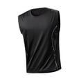 thumbnail image 4 of TKKCS Mens Mesh Athletic Tank Tops- Crew Neck Workout Sleeveless Gym Quick Dry Breathable Active Tank Top Black Size 3XL, 4 of 8