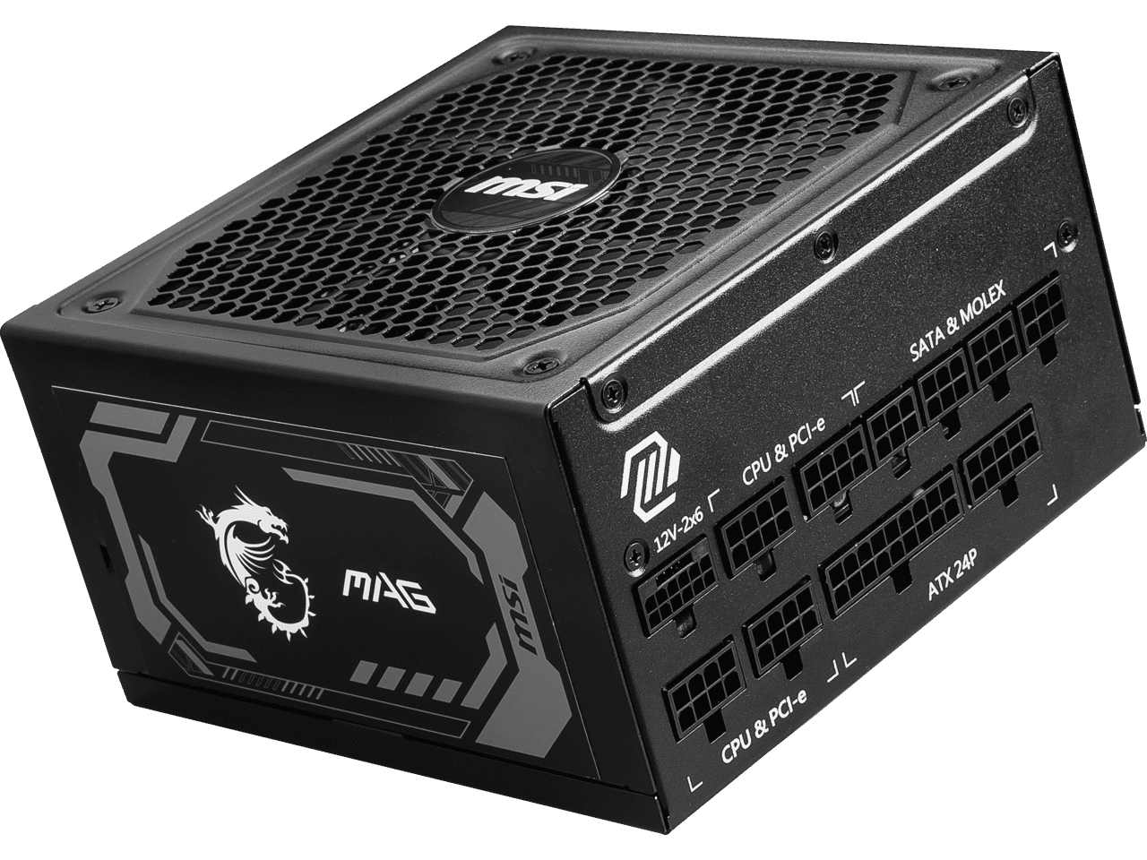 MSI - MAG A1000GL PCIE 5, 80 GOLD Fully Modular Gaming PSU, 12V-2??6 Cable, ATX 3.1 & PCIE 5.1 Ready, 1000W Power Supply