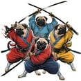thumbnail image 3 of CafePress - Pugs Ninja T Shirt - Cotton Baseball Jersey, 3/4 Raglan Sleeve Shirt, 3 of 4