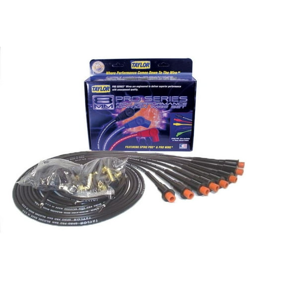 Taylor Cable 75089 8mm Spiro-Pro 8 cyl univ Hemi black