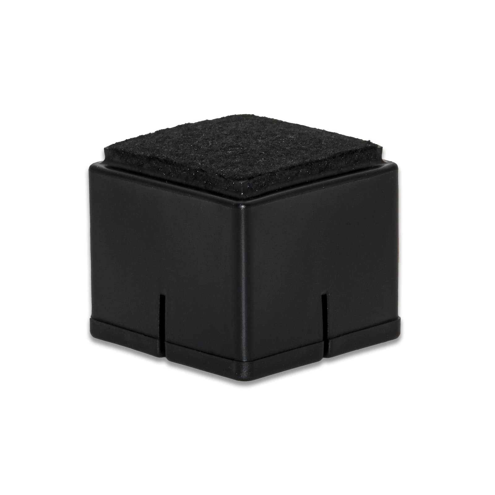 Flyshop Square Flexible PVC Leg Tips with Felt Furniture Chair Leg Caps Floor Protectors, 1-3/16" to 1-3/8", 31 to 36 mm, Black, 10Pcs (Type 8)