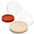 thumbnail image 6 of Monyance small glass display case 2pcs Glass Dome Small Display Case Wood Base Transparent Glass Display Domes(1.18X1.18X1.18Inches), 6 of 10